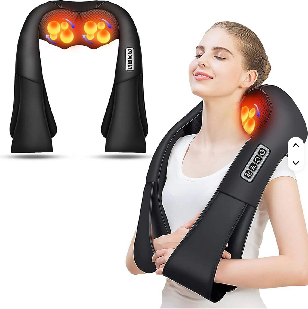 Neck & Shoulder Massager with Infrared Heating Deep Tissue Kneading Muscle Pain Relief