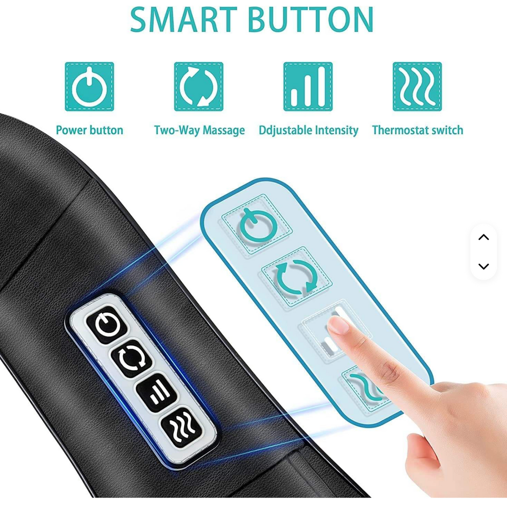 Neck & Shoulder Massager with Infrared Heating Deep Tissue Kneading Muscle Pain Relief