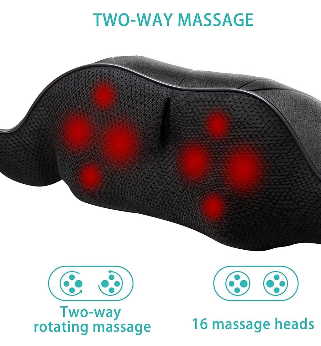 Neck & Shoulder Massager with Infrared Heating Deep Tissue Kneading Muscle Pain Relief